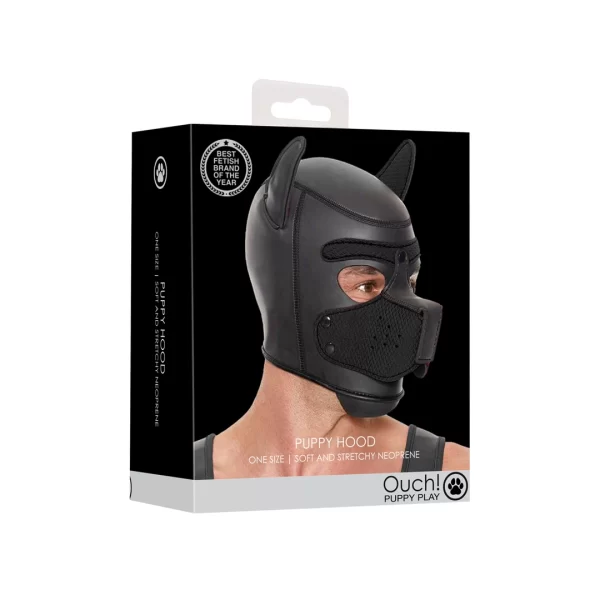 OUCH! Neoprene Puppy Play Mask Black