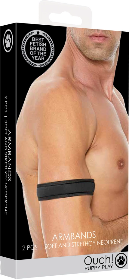 OUCH! Neoprene Wristbands Adjustable Black