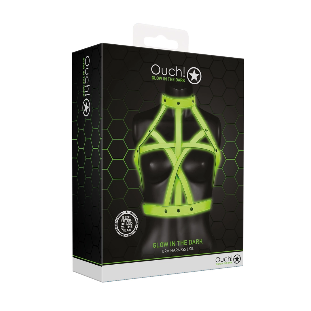 Ouch! Harness L/XL Glow-in-the-Dark Adjustable Body