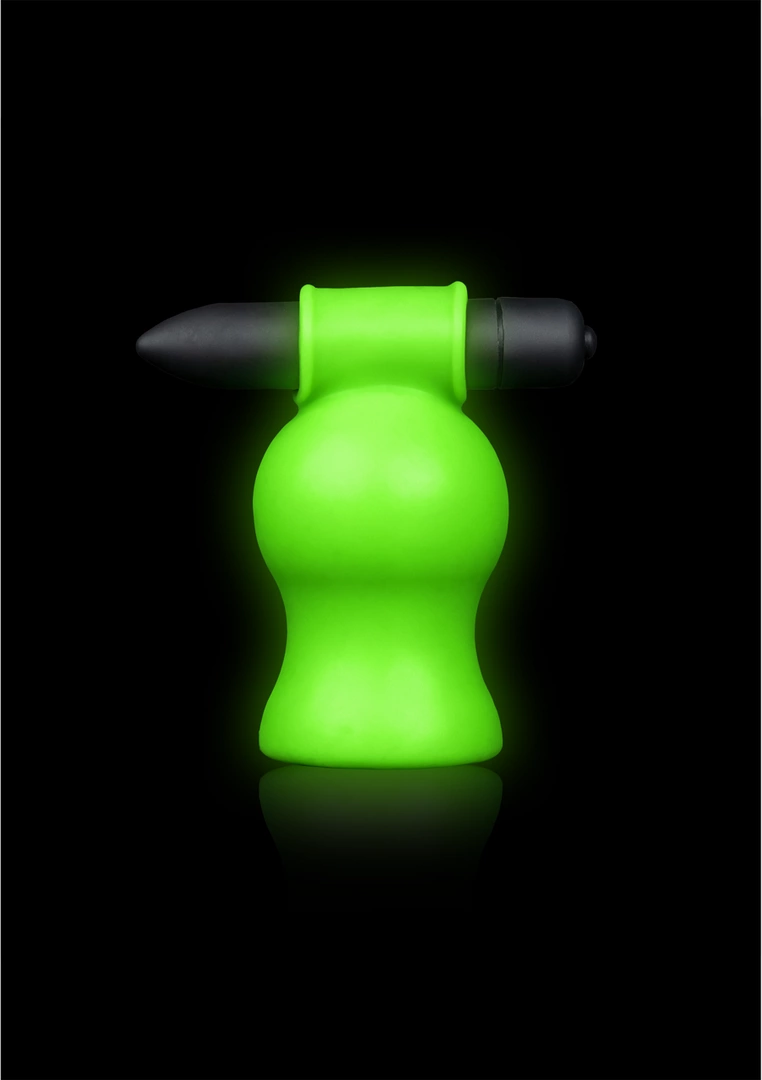 Ouch! Glow in the Dark Vibrating Intimate Head Device Green - Anelma Ouch! Glow in the Dark Vibrating Intimate Head Device Green