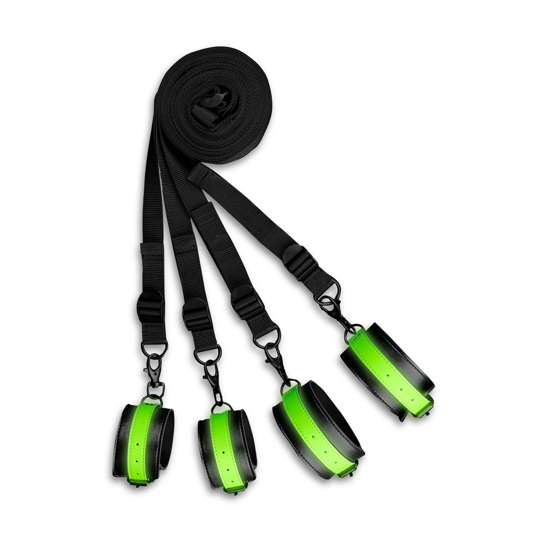 Ouch! Glow in the Dark Bed Restraint Attachment Set