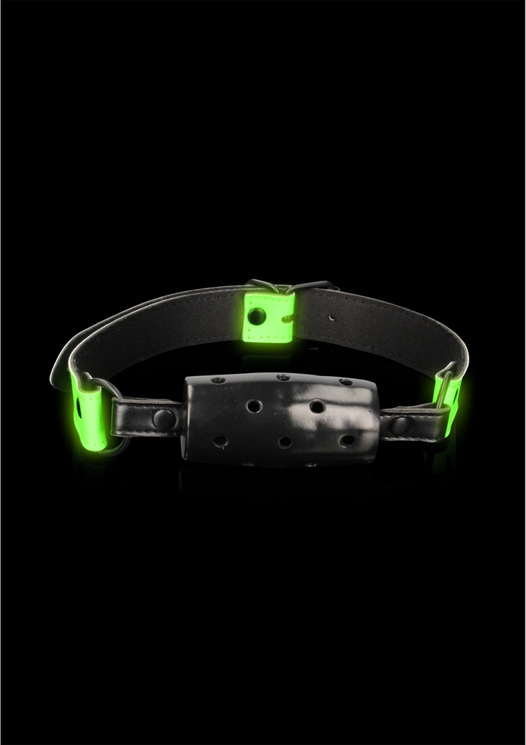 Ouch! Cylinder Gag Glow in the Dark - fluorescencyjny knebel uniwersalny