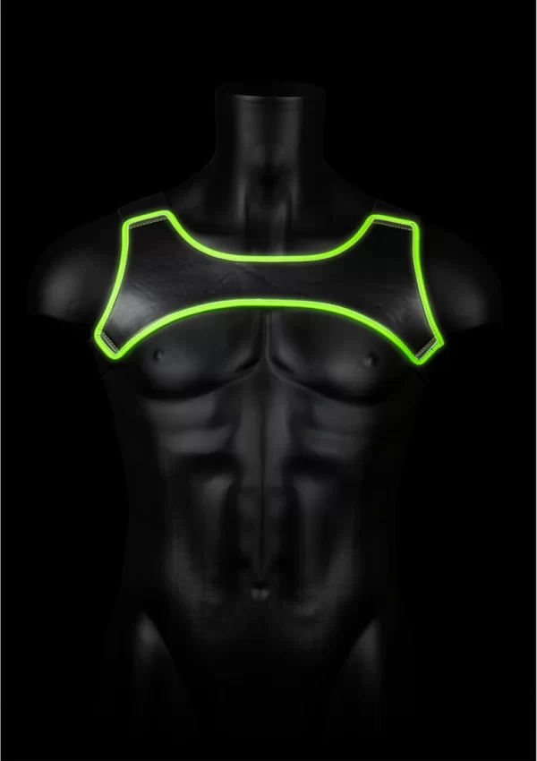 Ouch! Neoprenowa uprzÄ…Å¼ Glow in the Dark S/M - fluorescencyjna konstrukcja