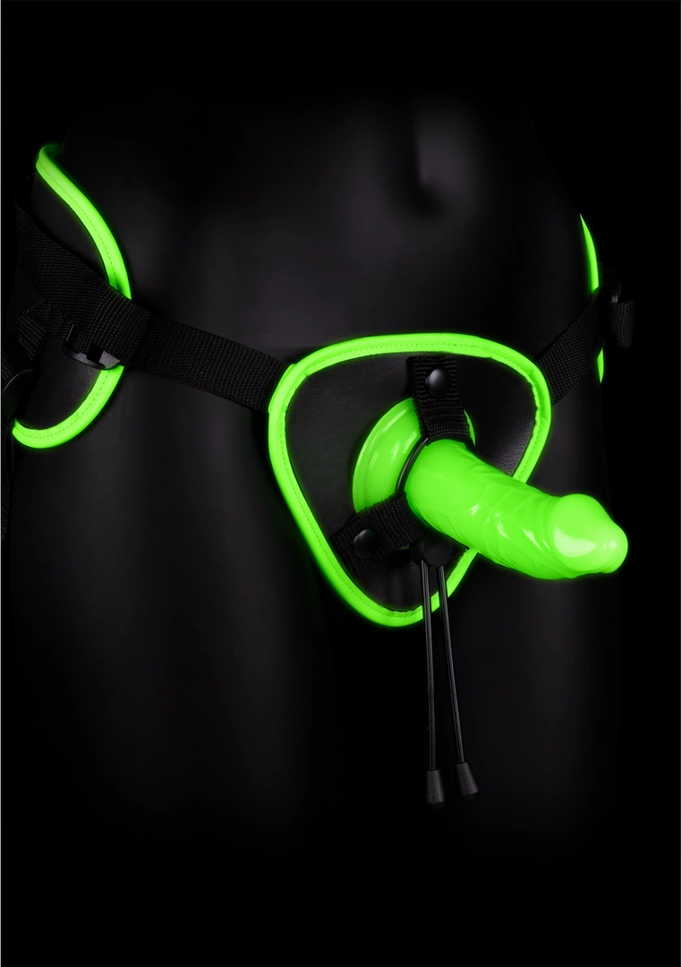 Ouch! Glow in the Dark uprząż z fluorescencyjnymi detalami - vibraattori