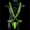 Ouch! Harness Glow in the Dark S/M - uprzÄ…Å¼ z fluorescencyjnymi detalami