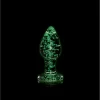 Ouch! Glow in the Dark Glass Plug Small - Luminous Green Accent