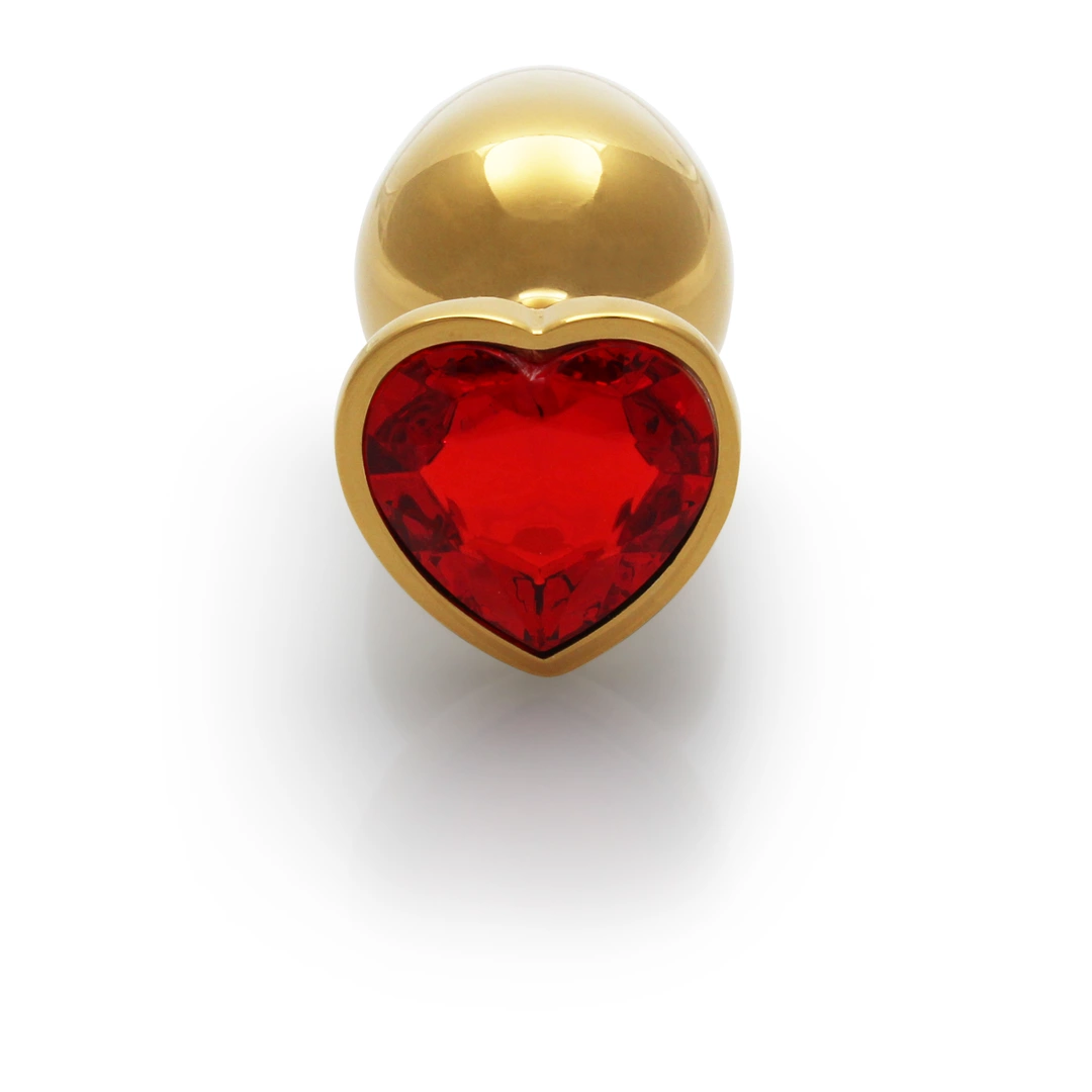 Ouch! Heart Gem Metal Plug Medium - Jewel Base