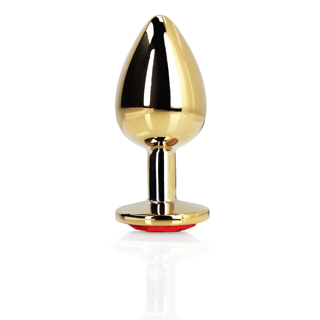 Ouch! Heart Gem Metal Intimate Plug Large - Jewel Base