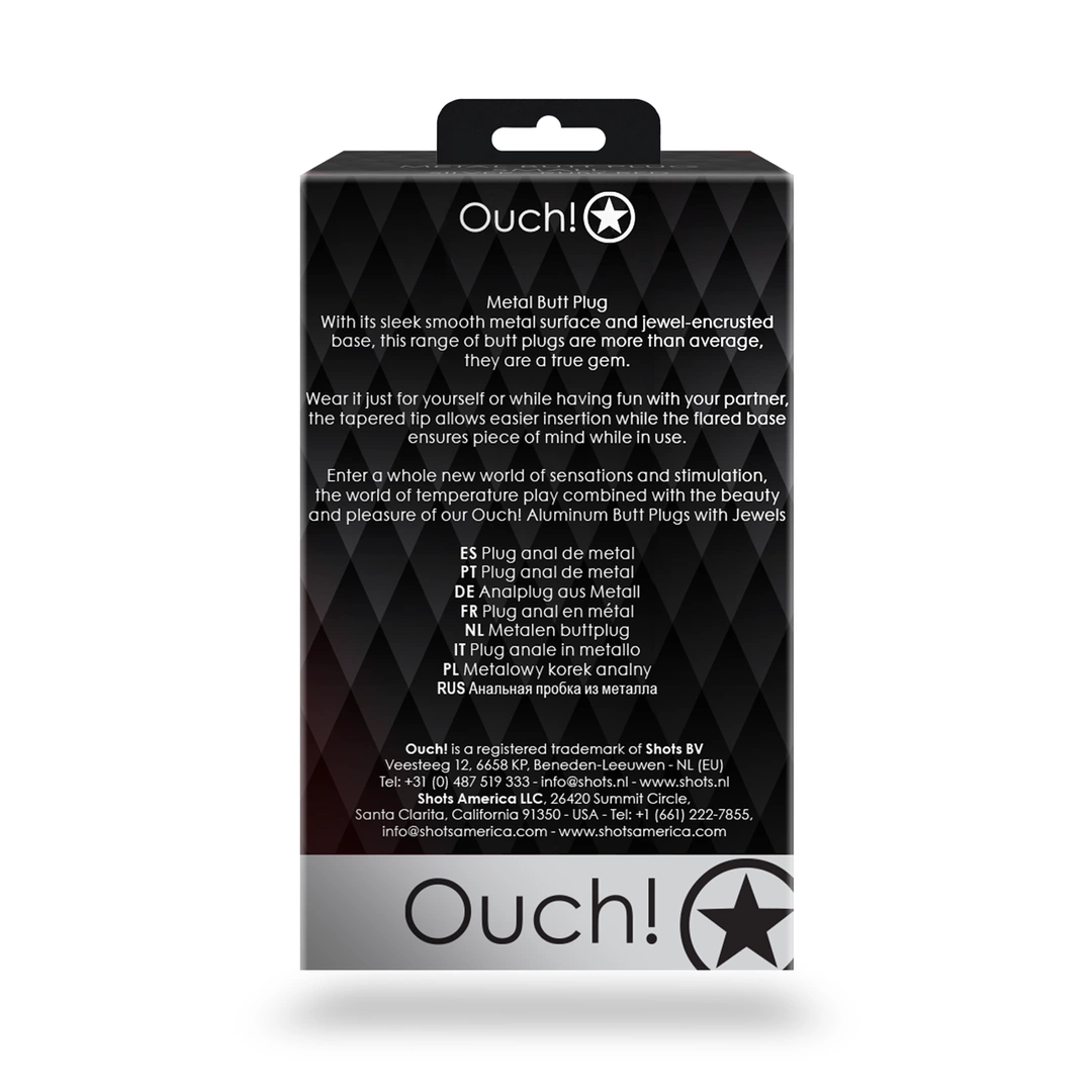 Ouch! Heart Gem Metal Intimate Plug Large