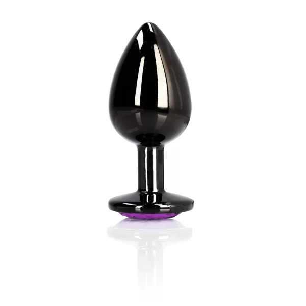 Ouch! Aluminum Intimate Plug Small with Heart-Shaped Gem Base