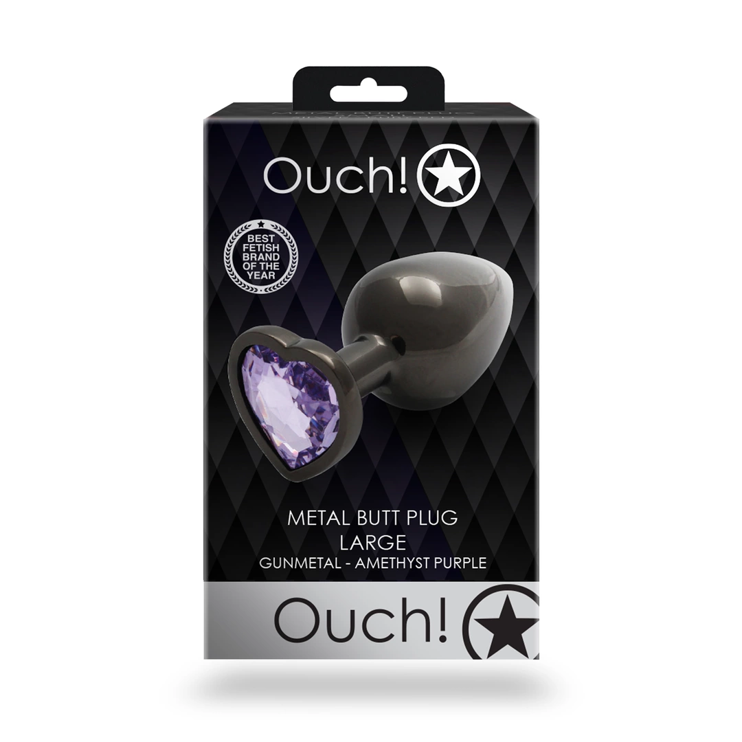 Ouch! Heart Gem Metal Plug Large
