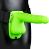 Ouch! Strap-On świecący w ciemności z anatomiczną podstawą - vibraattori