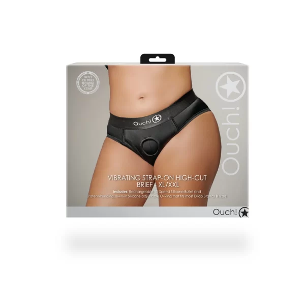 Ouch! Majtki z wysokim stanem XL/XXL z wibracją i systemem
