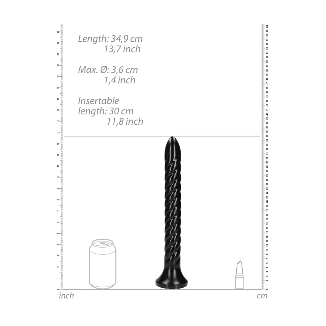 OUCH! Swirled Anal Snake 30 cm Flexible Intimate Trainer with Suction Cup. Butt plug. See functions