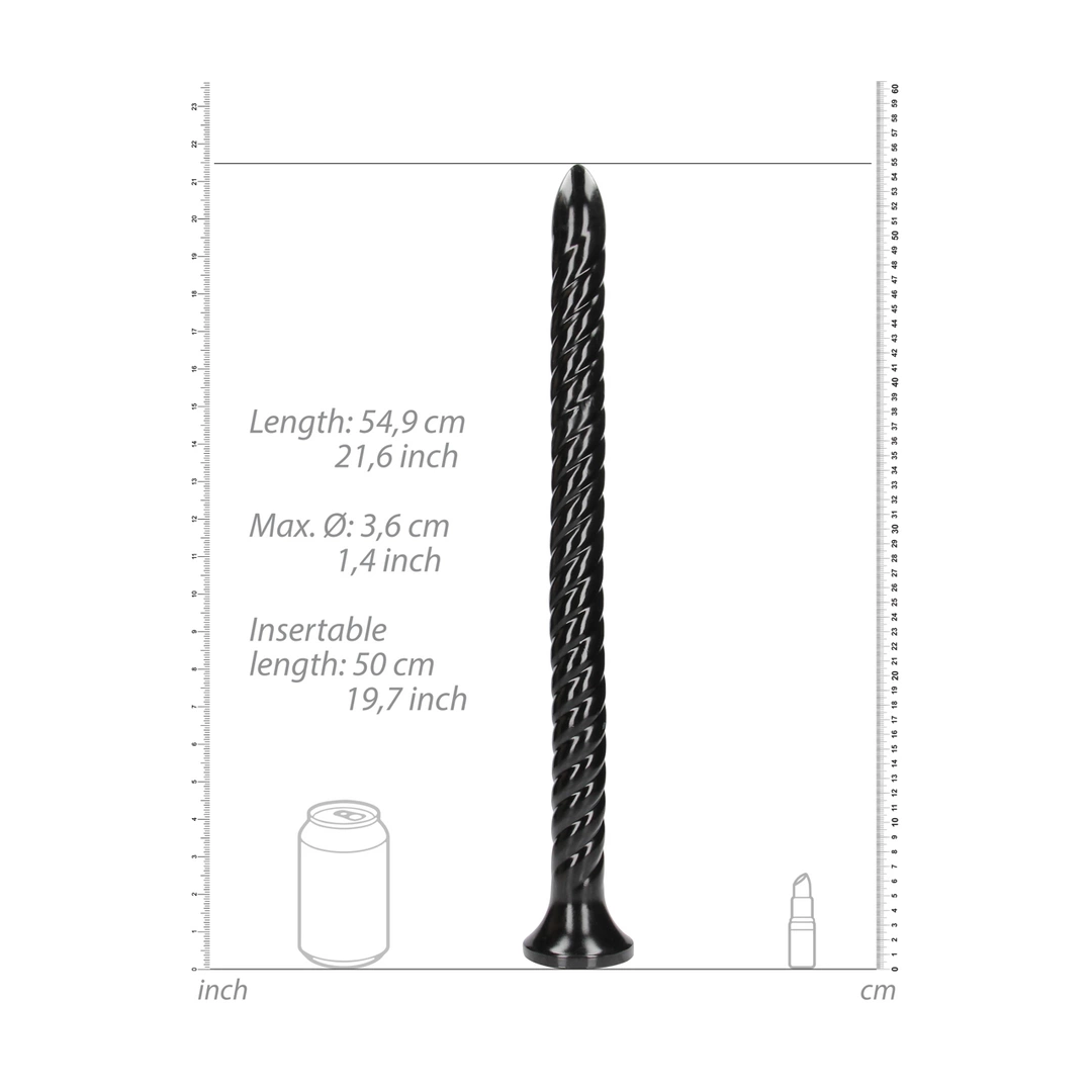 OUCH! Swirled Anal Snake 50 cm Flexible Silicone Intimate Trainer. Butt plug. See functions