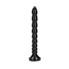 OUCH! Stacked Anal Snake 12'' Flexible Silicone Depth Trainer Black
