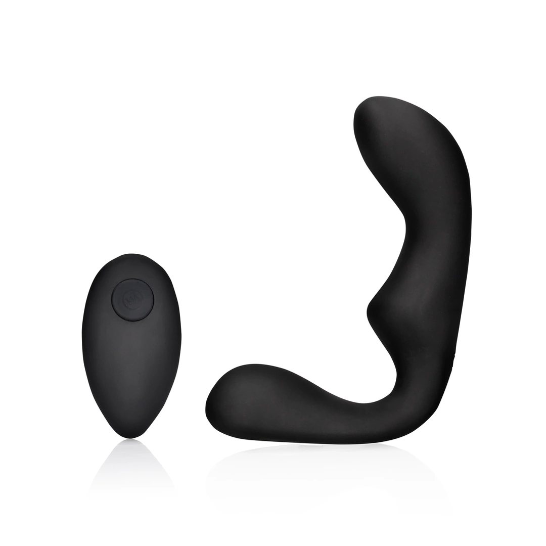 OUCH! Black Pointed Vibrating Prostate Device with Remote