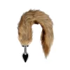 EasyToys Fox Tail Plug Brown - Metal Intimate Accessory with Fluffy Tail. Butt plug. See functions