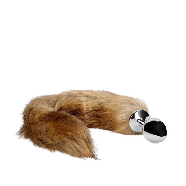 EasyToys Fox Tail Plug Brown - Metal Intimate Accessory with Fluffy Tail
