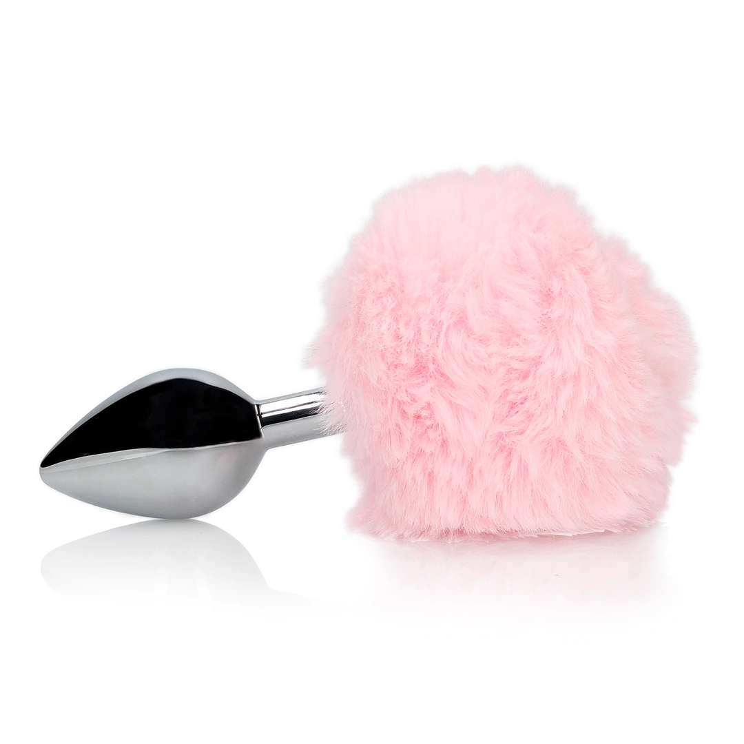 SINNER Gear Metal Intimate Plug with Pink Bunny Tail - Small Size. Butt plug. See functions