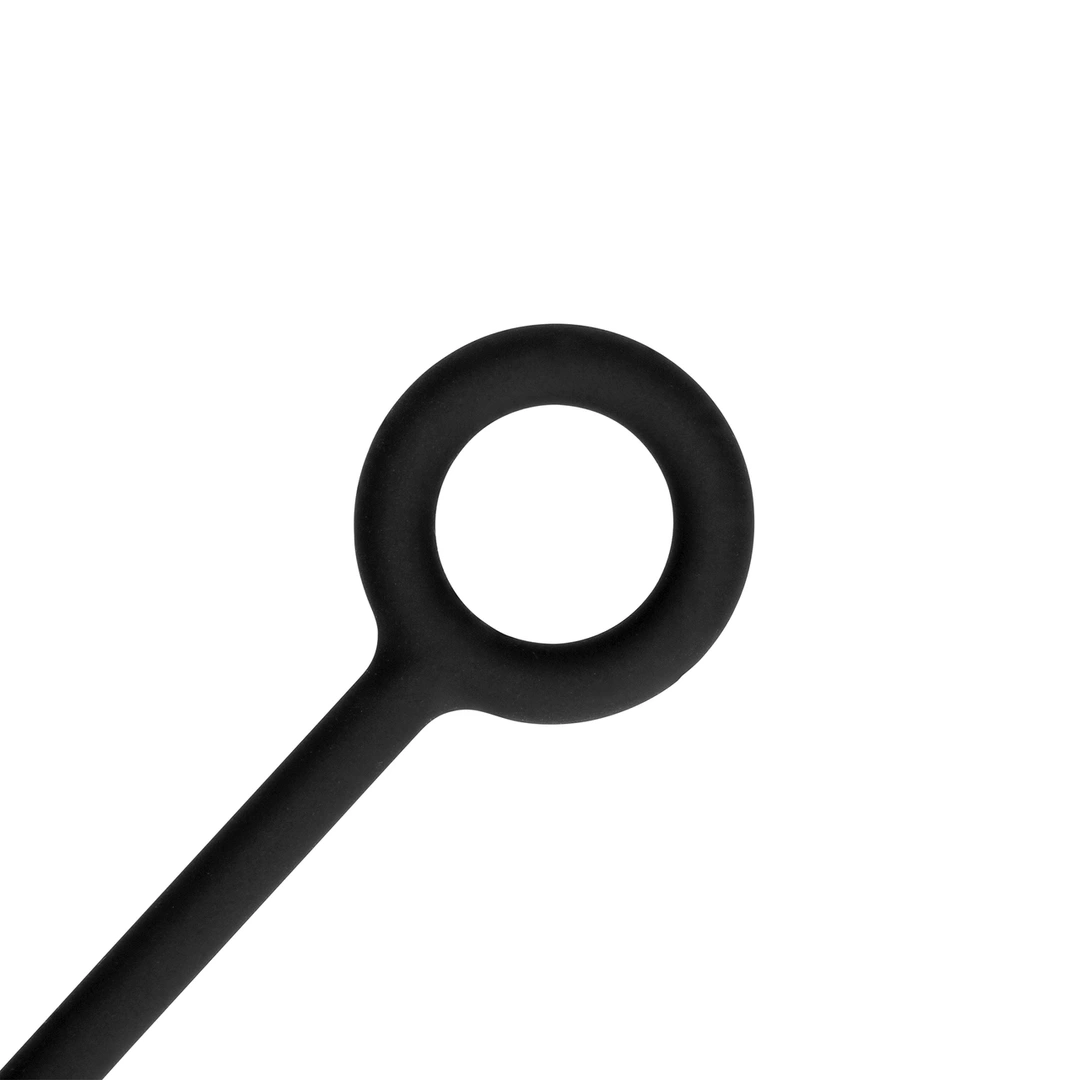Sinner Gear Silicone Anal Beads Small Black - Flexible Intimate Chain. See functions