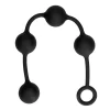 Ouch! Silicone Beads Large Black - Flexible Four-Ball Intimate Trainer. Anal beads. See functions