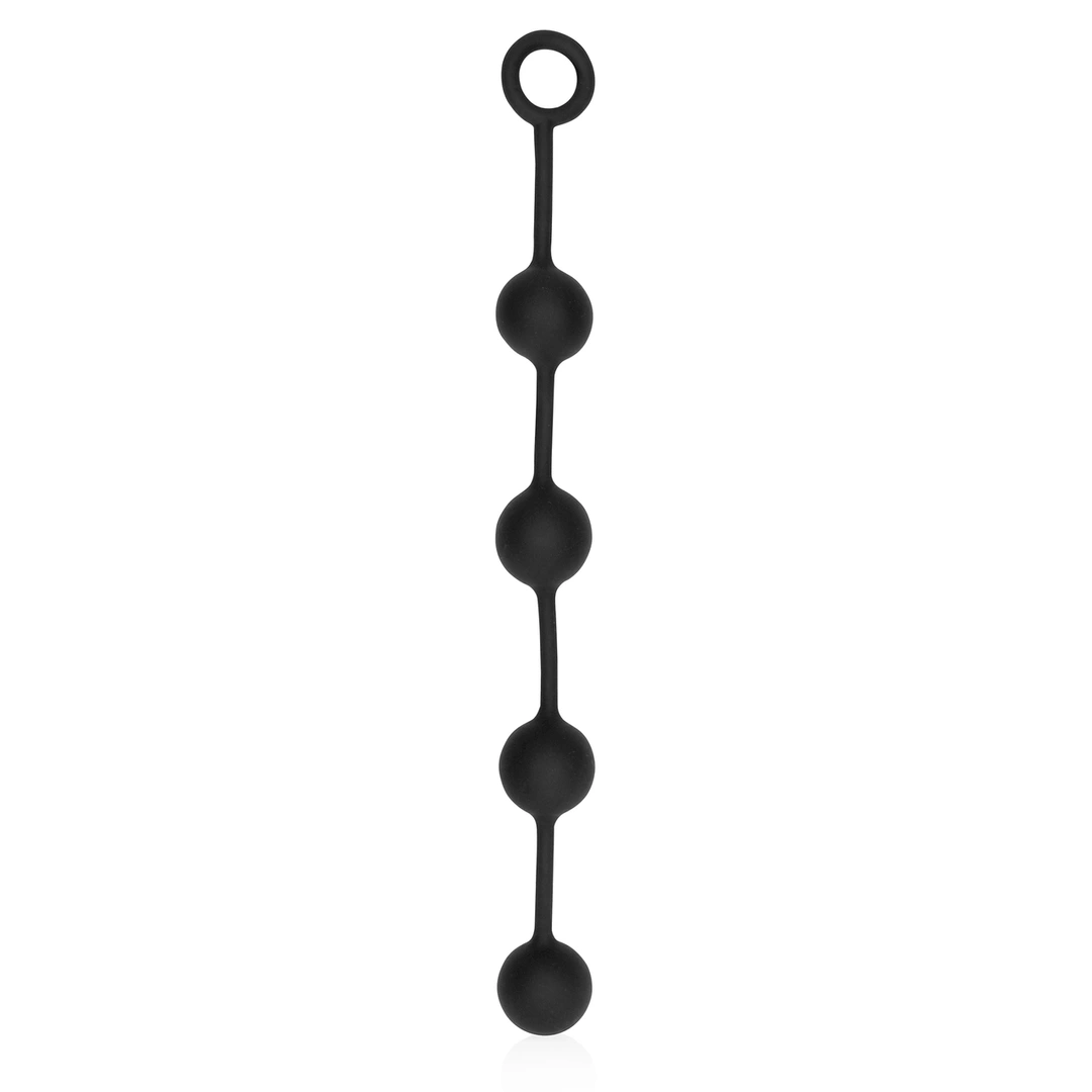 Ouch! Silicone Beads Large Black - Flexible Four-Ball Intimate Trainer