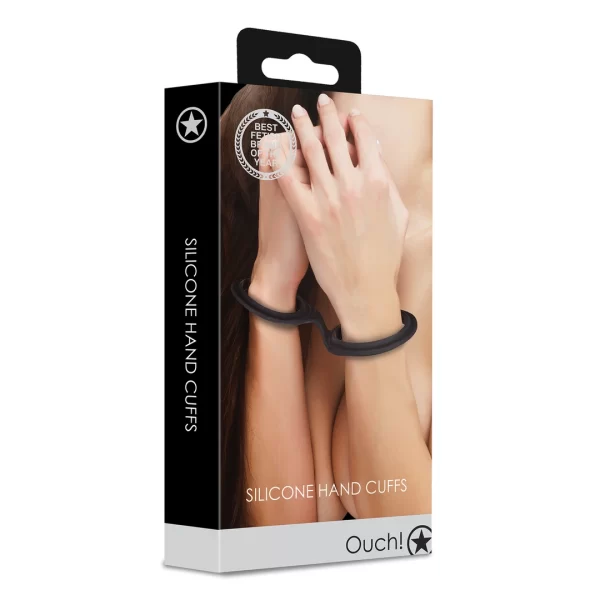 EasyToys Silicone Hand Cuffs Black
