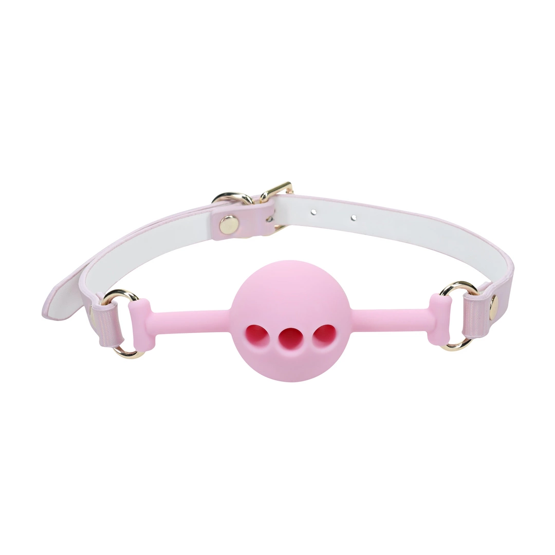 Ouch! Paris Collection RoÅ¼owy silikonowy pasujÄ…cy knebel z otworami