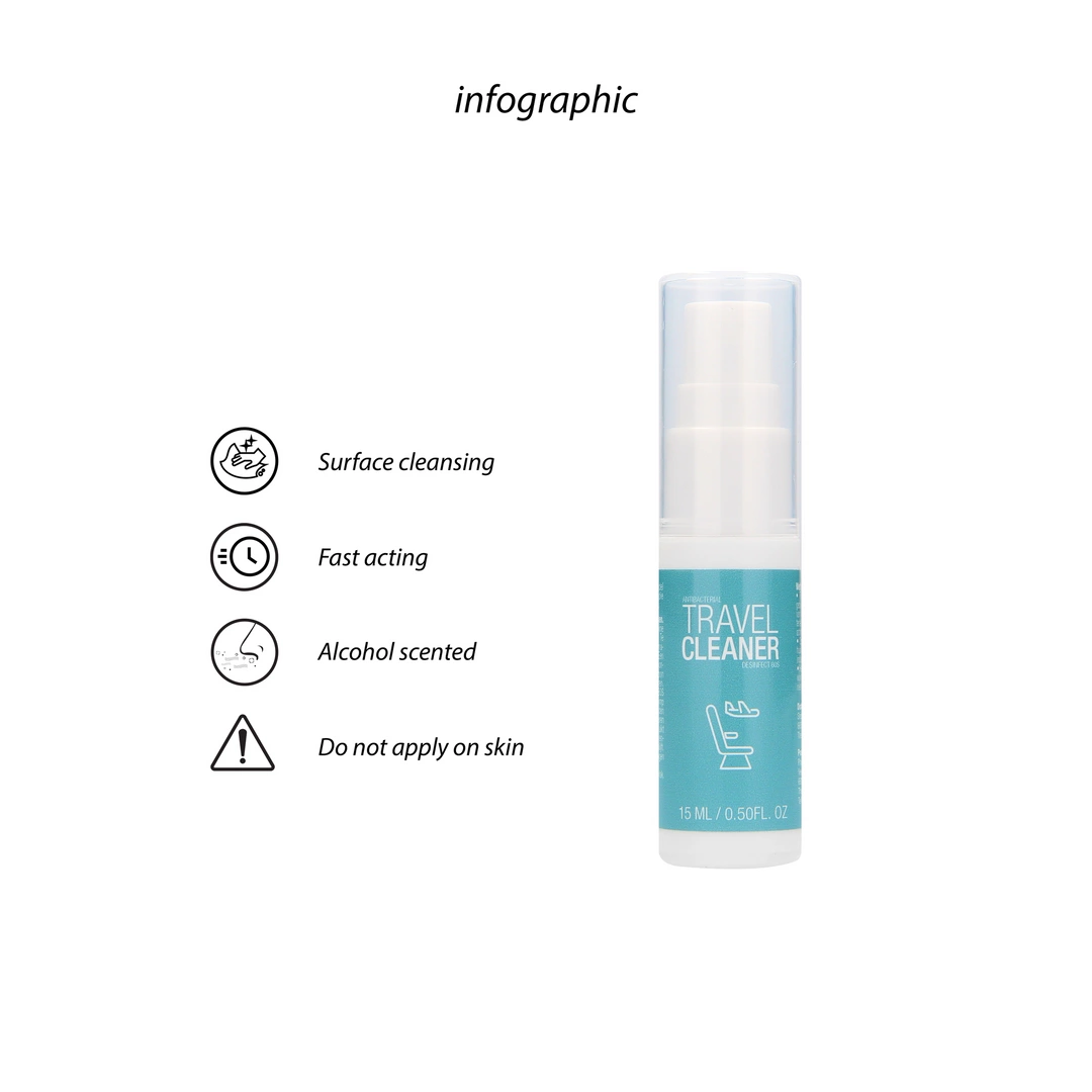 Cobeco Travel Surface Cleaner 15 ml - Compact Disinfection Solution. Disinfectants. See formula