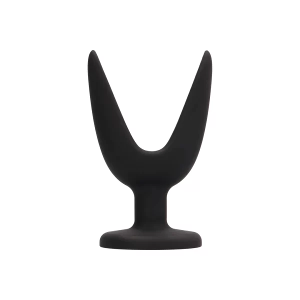 Master Series Split Expanding Intimate Plug 10 cm Black Silicone