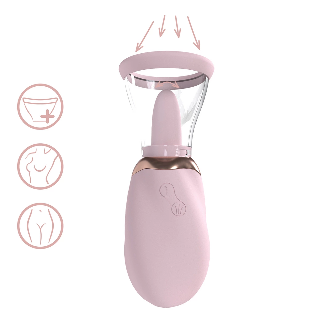 Shots BOOST Rechargeable Pink Intimate Vacuum Pump Set with Dual Cups - Anelma Shots Boost Zestaw Intymny z Pompką Akumulatorową Rożowy - tuote