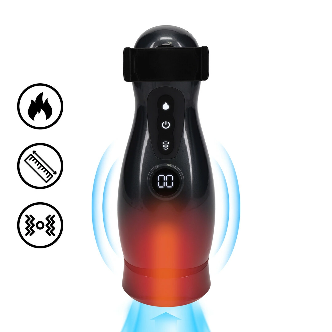Virtuo Suction & Vibration Intimate Device with Phone Mount Gun Metal - Anelma Virtuo Suction Pump Gun Metal z Wibracjami i Uchwyt Telefonu - tuote