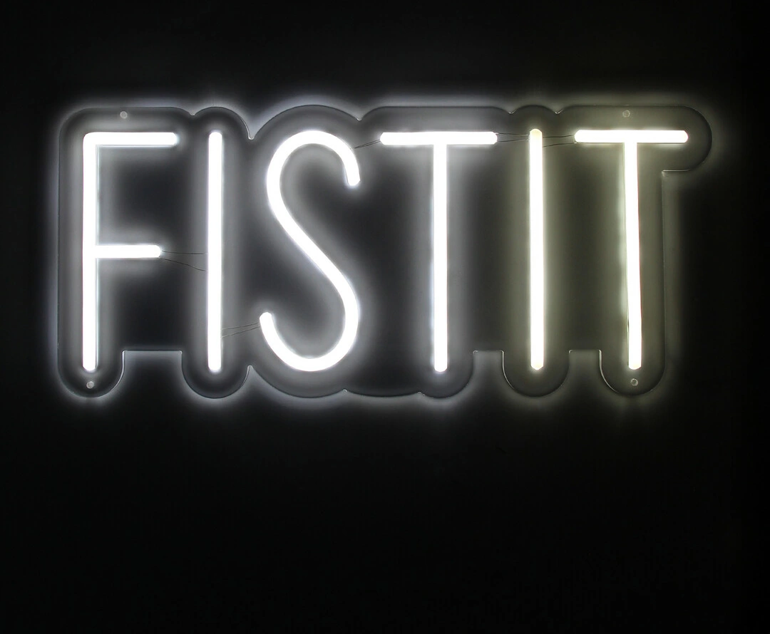 LED Neon Sign Fist It by Shots - Decorative Wall Light