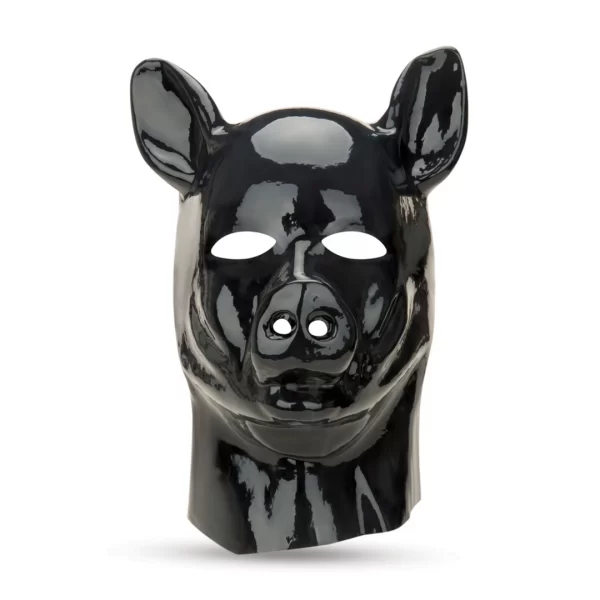 Prowler Red Pig Hood - Kaptur lateksowy z maskÄ… i otworami na oczy