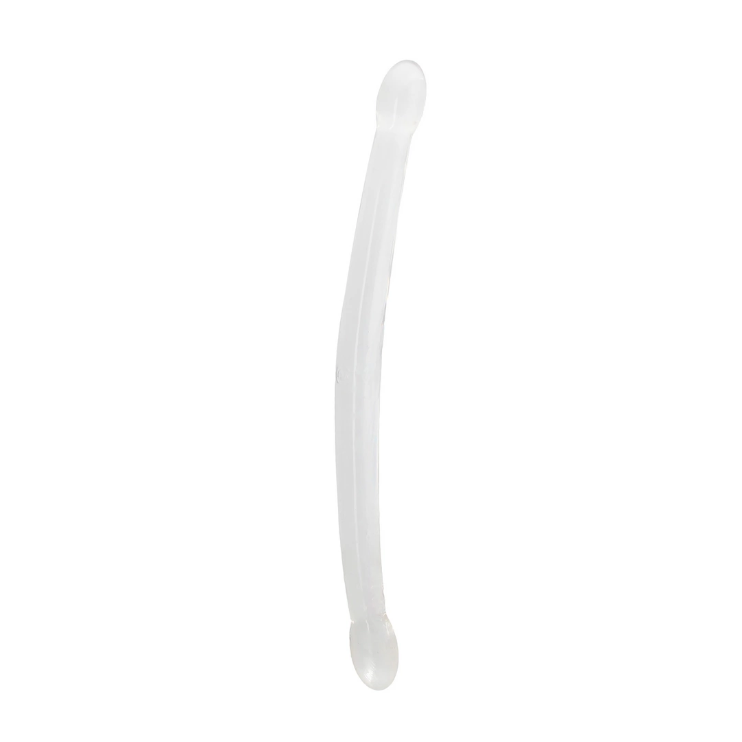 REALROCK Double-Ended Intimate Device 42 cm Transparent Medical-Grade TPE - Anelma sextoys