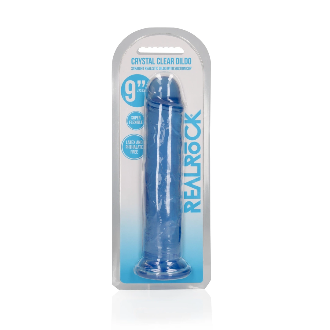 RealRock Crystal Clear 23 cm - model z przyssawkÄ… - Anelma eroticshop
