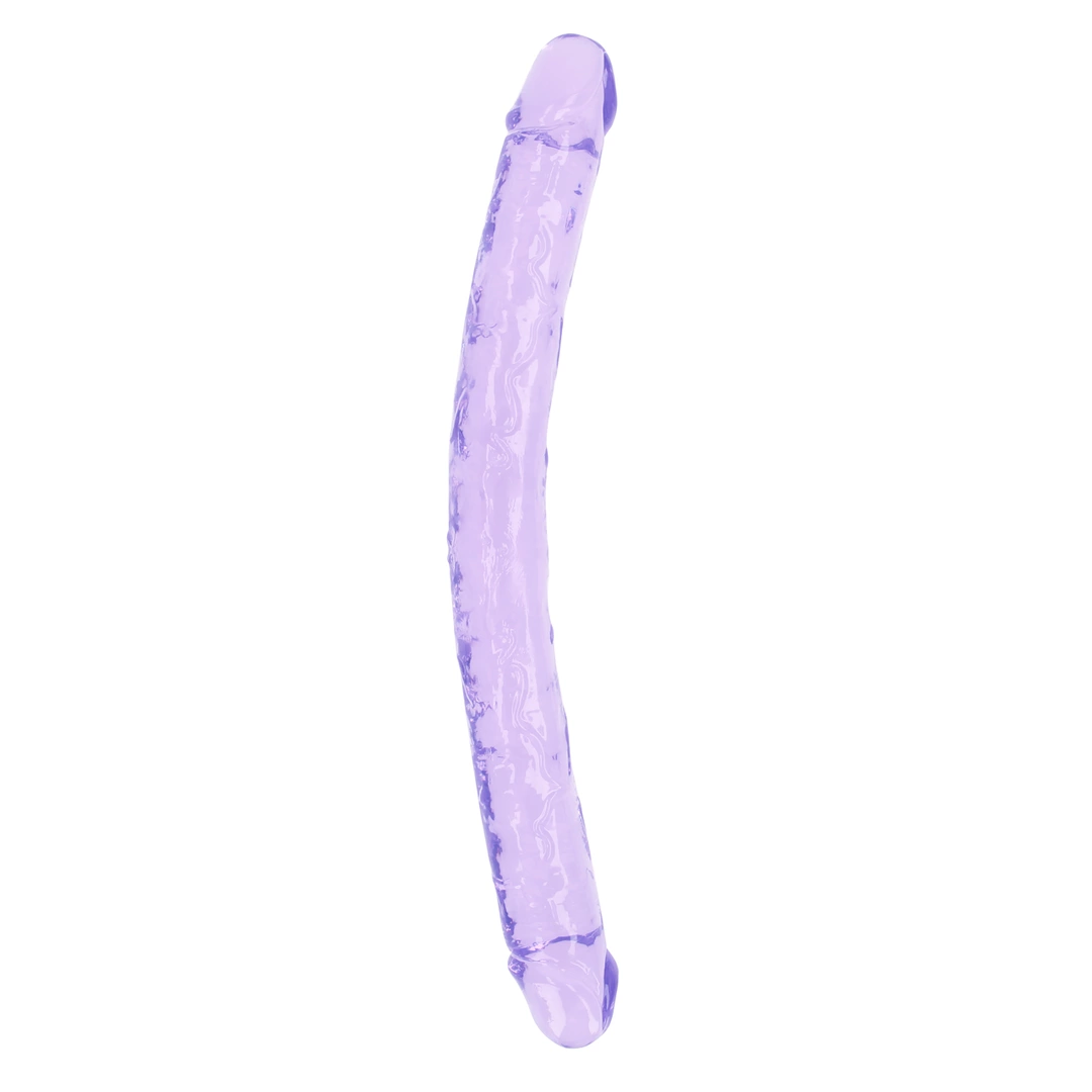 REALROCK Crystal Clear Double Model 45 cm - Transparent Intimate System - Anelma sextoys