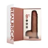 RealRock Model Wibrujący Prosty z Jądrami 23 cm Tan Mocna