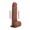 RealRock Model Wibrujący Prosty z Jądrami 23 cm Tan Mocna - realistinen malli