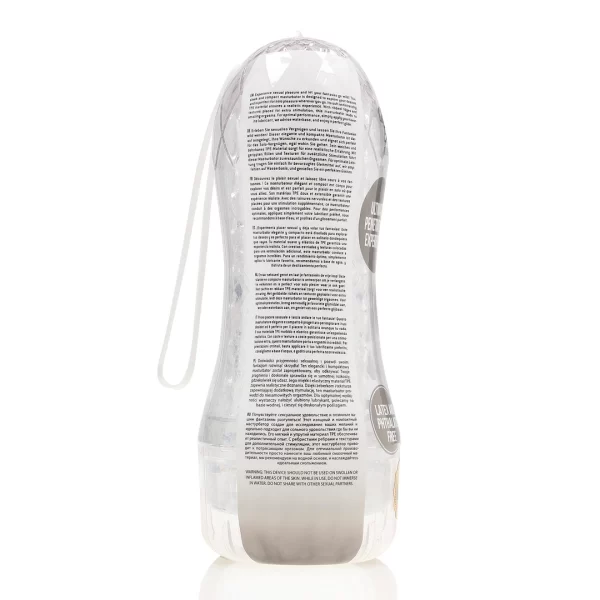 Easy Rider TPE Textured Intimate Device Transparent Compact Model combines flexible elastomer and an ergonomic design in a practical