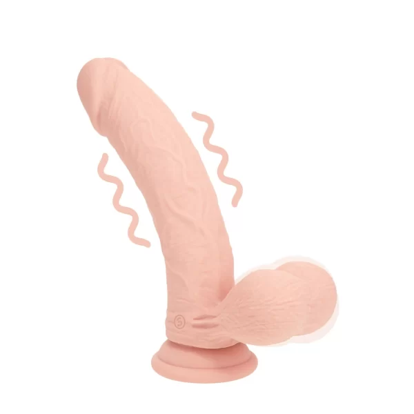 Shots Dual Density Curved Liquid Silicone Vibrator 18 cm - realistinen malli