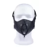 Red Leather Mask Anatomiczna Skorzana z Suwakiem Czarna Regulowana