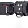 Red Leather Kajdanki Skorzane Black 25cm Regulowane Pasek 6.5cm