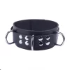 Red Leather Skorzany Naszyjnik Black - Regulowany Pasek z Metalu 38-52 cm