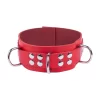 Red Leather Skorzany Naszyjnik Red - Regulowany Pasek 38-52 cm