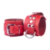 Red Leather Skorzane Kajdanki na Ręce Czerwone 6 cm Europejska Produkcja Red Leather Skorzane Kajdanki na Ręce Czerwone 6 cm Europejska Produkcja