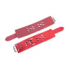 Red Leather Skorzane Kajdanki na Ręce Czerwone 6 cm Europejska Produkcja Red Leather Skorzane Kajdanki na Ręce Czerwone 6 cm Europejska Produkcja