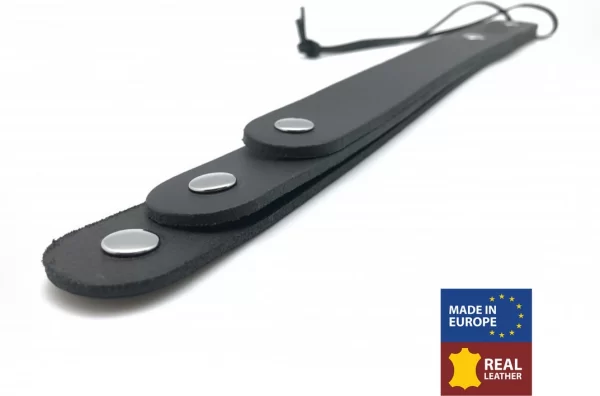 Red Leather Paddle skorzany 3 paski czarny 39