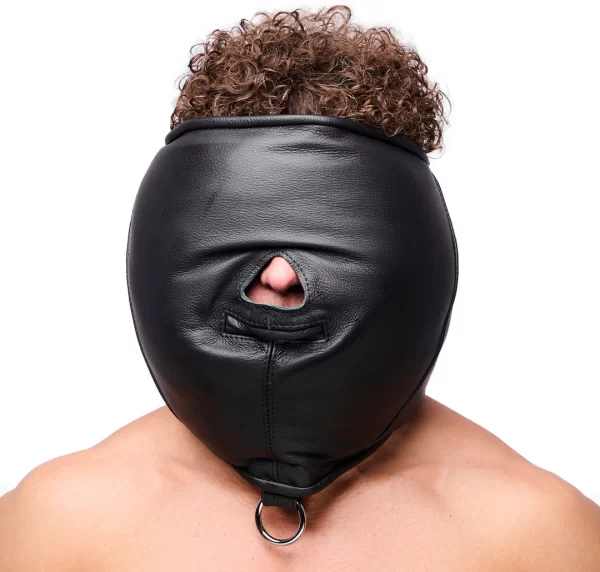 Red Leather Skorzana Kaptur Sensoryczny Czarny z MiÄ™kkim WypeÅ‚nieniem